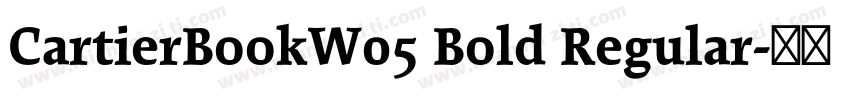 CartierBookW05 Bold Regular字体转换